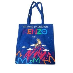 Kenzo Paris Kids Tiger Colorful Cotton Tote Bag